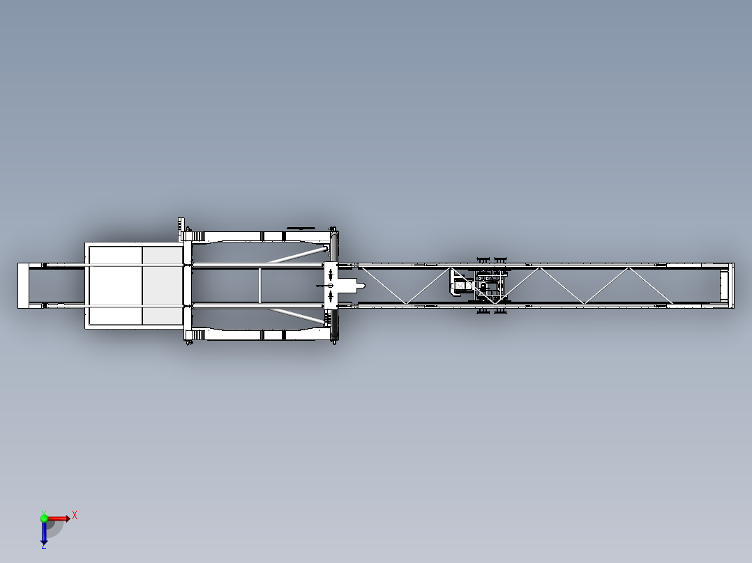 65吨双小车岸桥俯视图