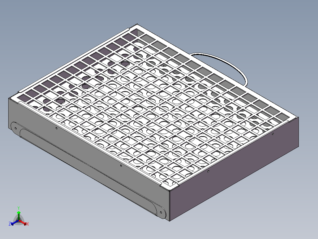 不锈钢钣金烧烤架正等轴测图