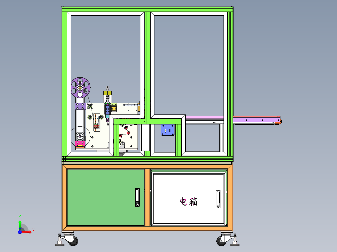 2022.09月-TYG自动贴标机sw18可编辑前视图