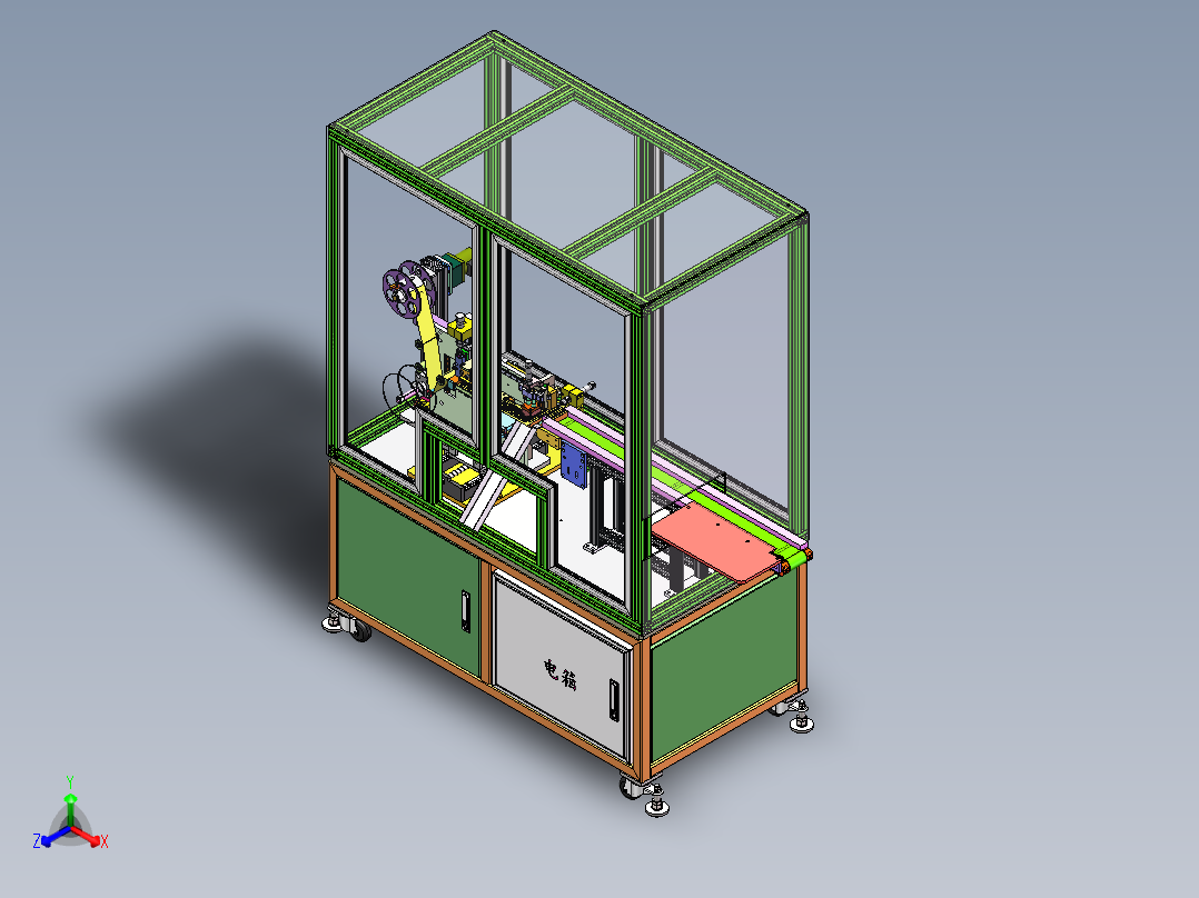 2022.09月-TYG自动贴标机sw18可编辑正等轴测图