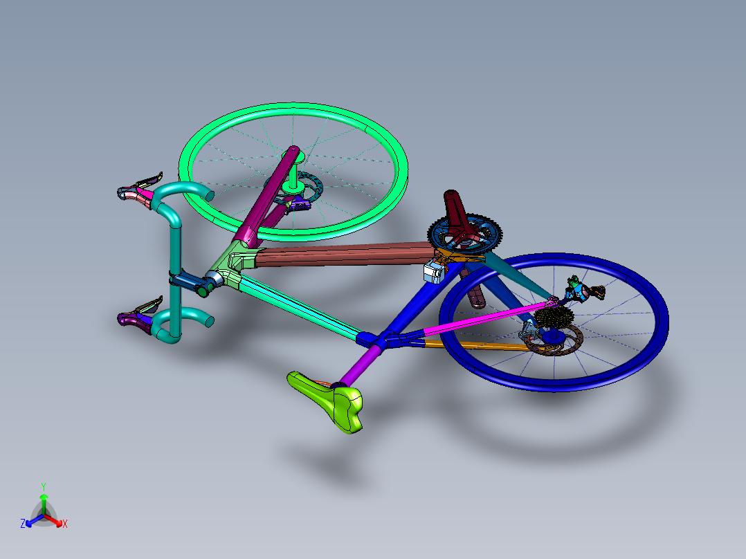 梅花经典顶级车架COLNAGO C64正等轴测图