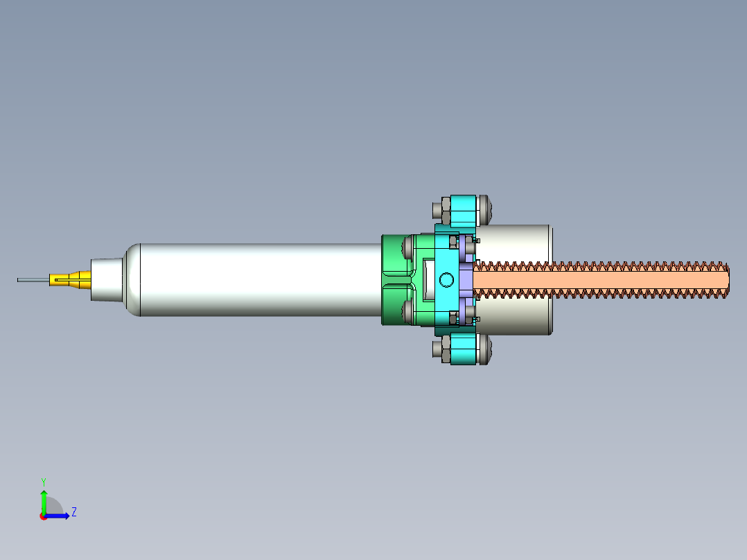 助焊剂或焊膏分配器左视图