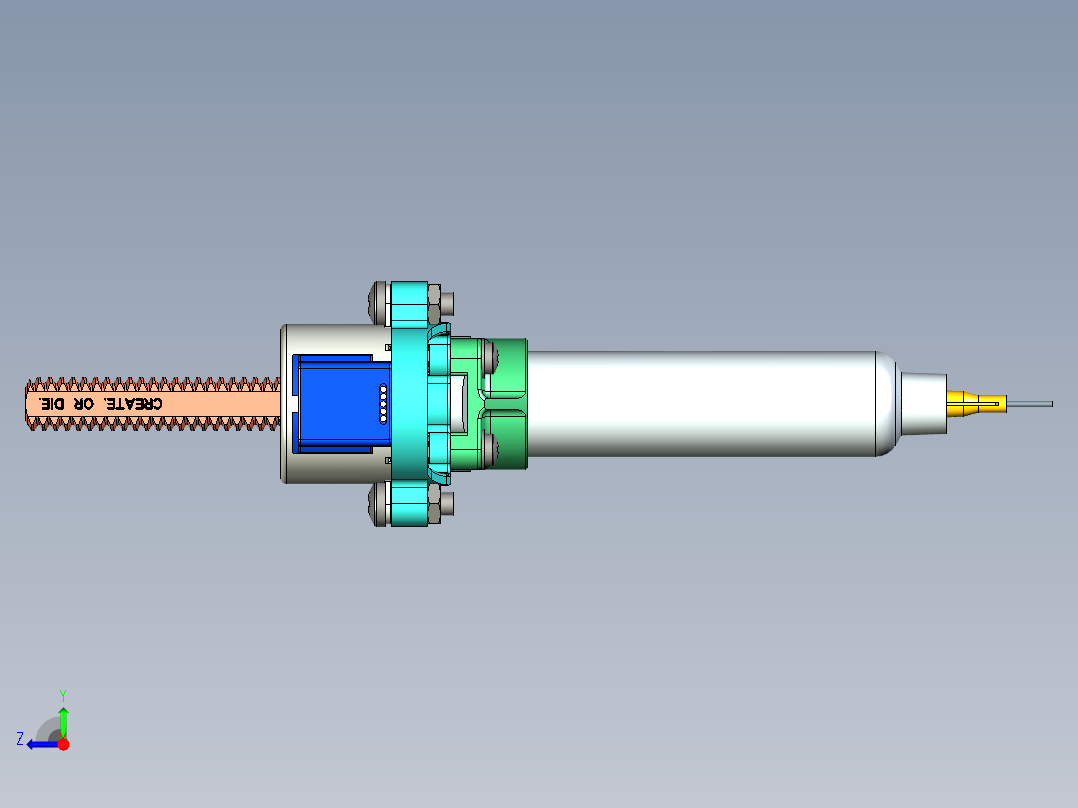 助焊剂或焊膏分配器右视图