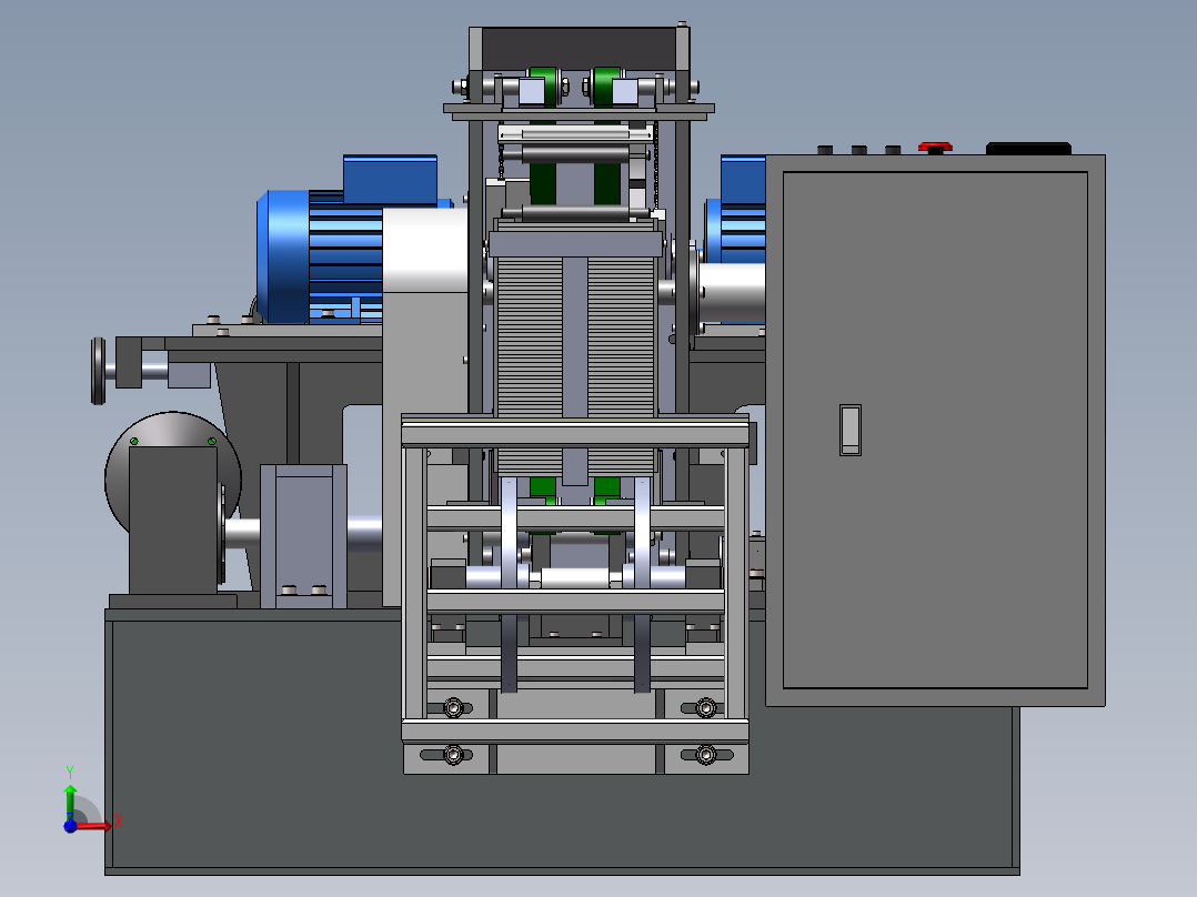 木板条切割机前视图