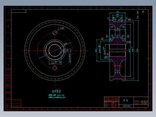 起重机车轮CAD图纸