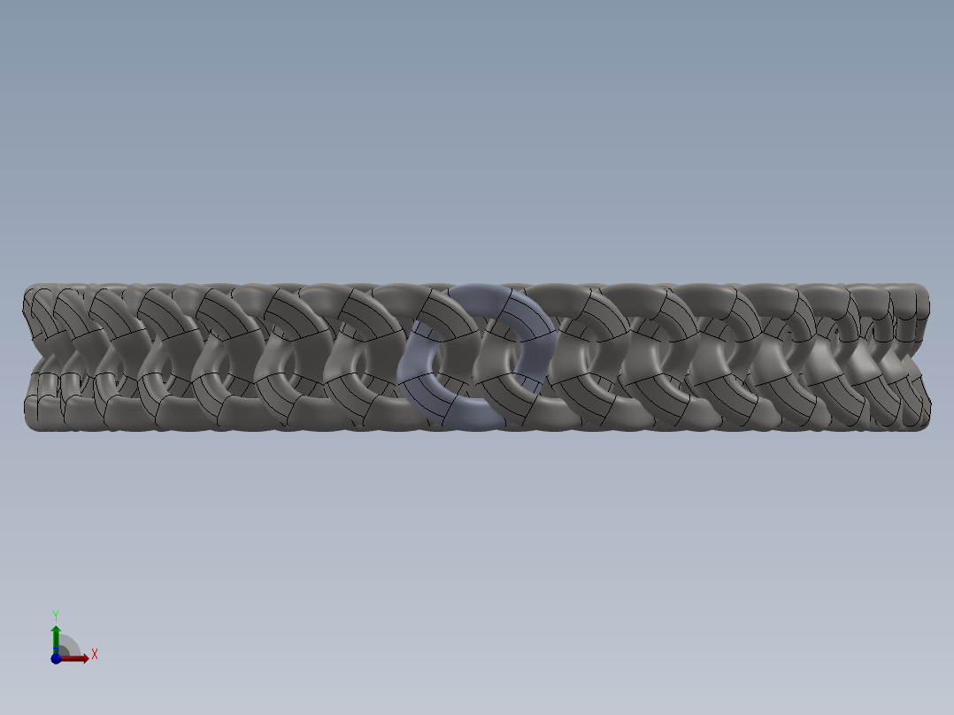 手镯，链条前视图