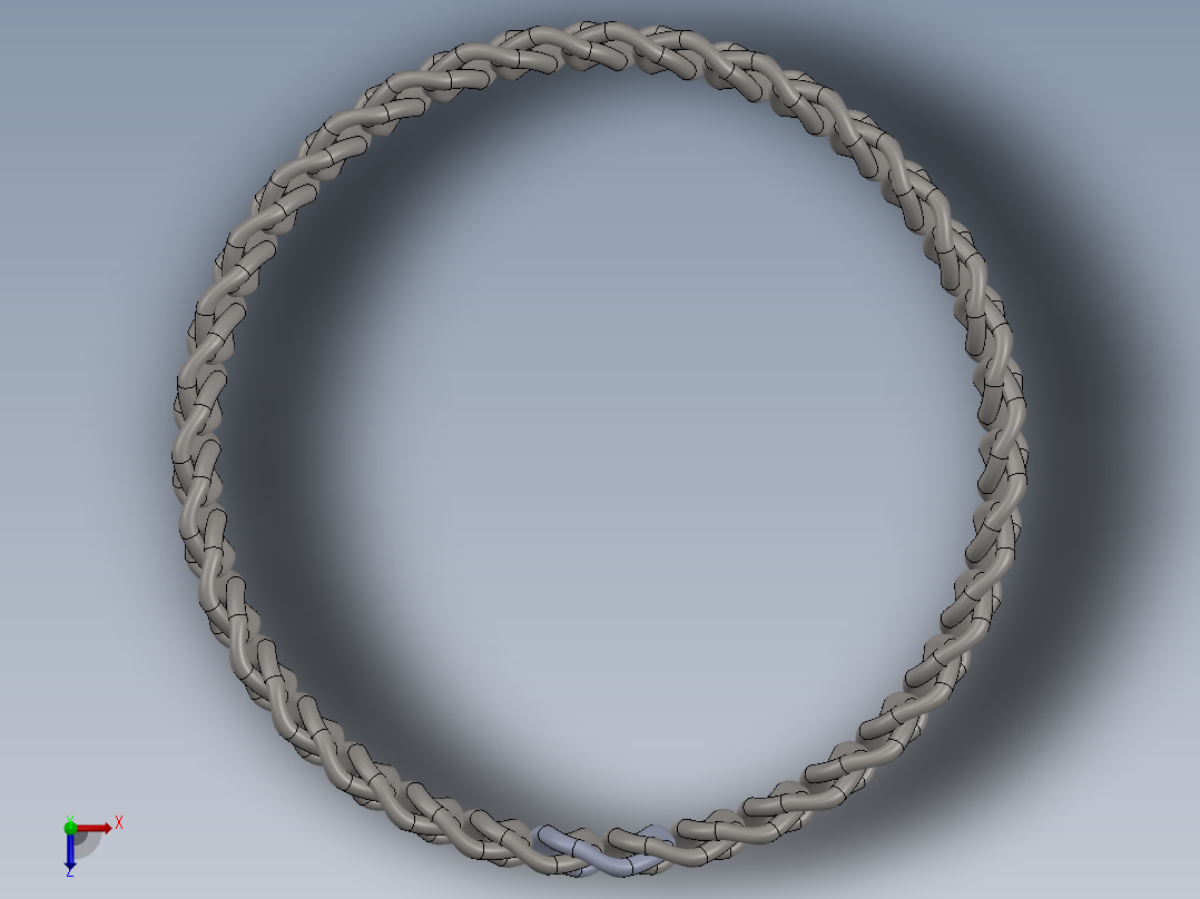 手镯，链条俯视图