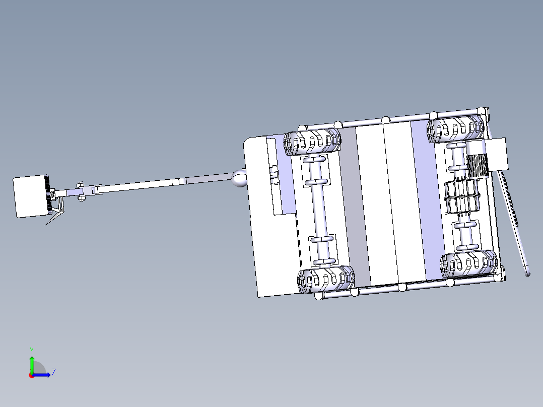 水果采摘修剪升降车左视图