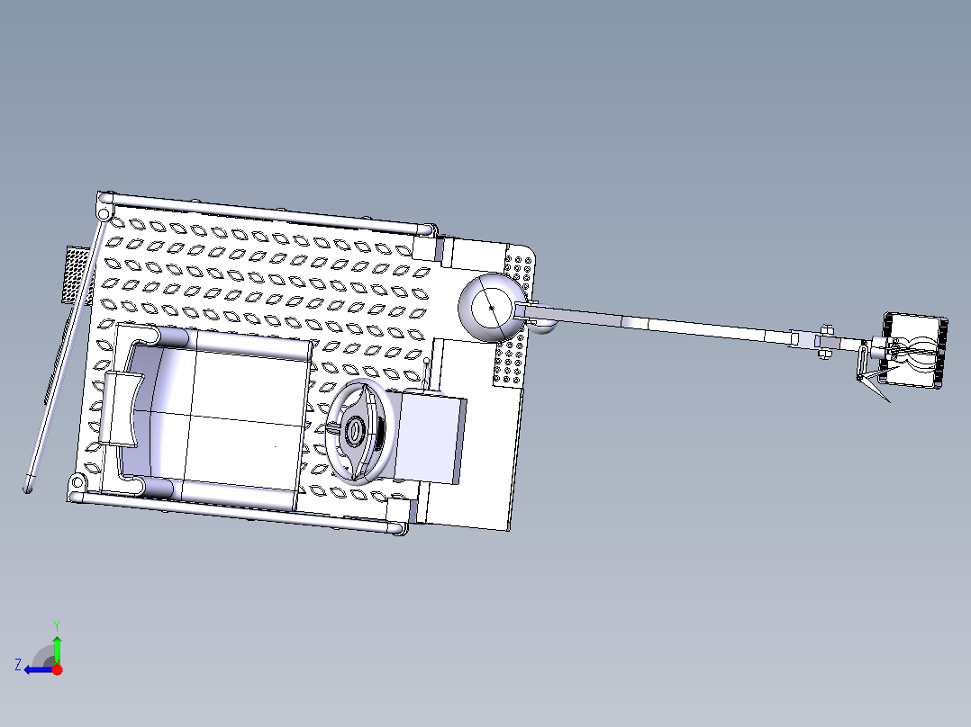 水果采摘修剪升降车右视图