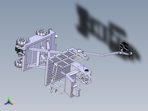 水果采摘修剪升降车正等轴测缩略图