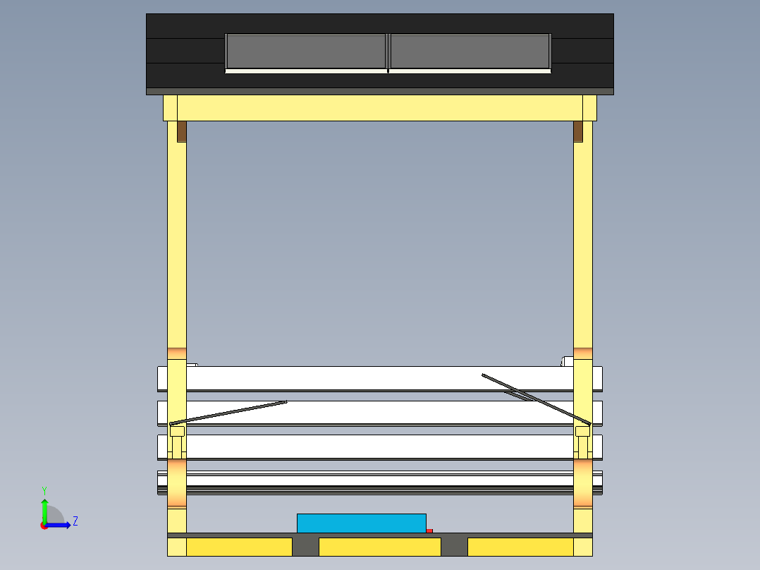 太阳能长凳左视图