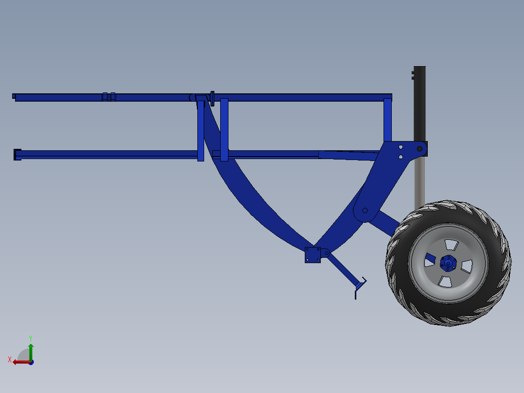 基于SolidWorks耕地犁犁铧的上下摆动的结构设计-资料后视图