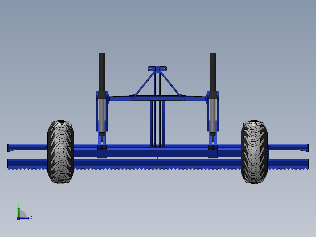 基于SolidWorks耕地犁犁铧的上下摆动的结构设计-资料左视图
