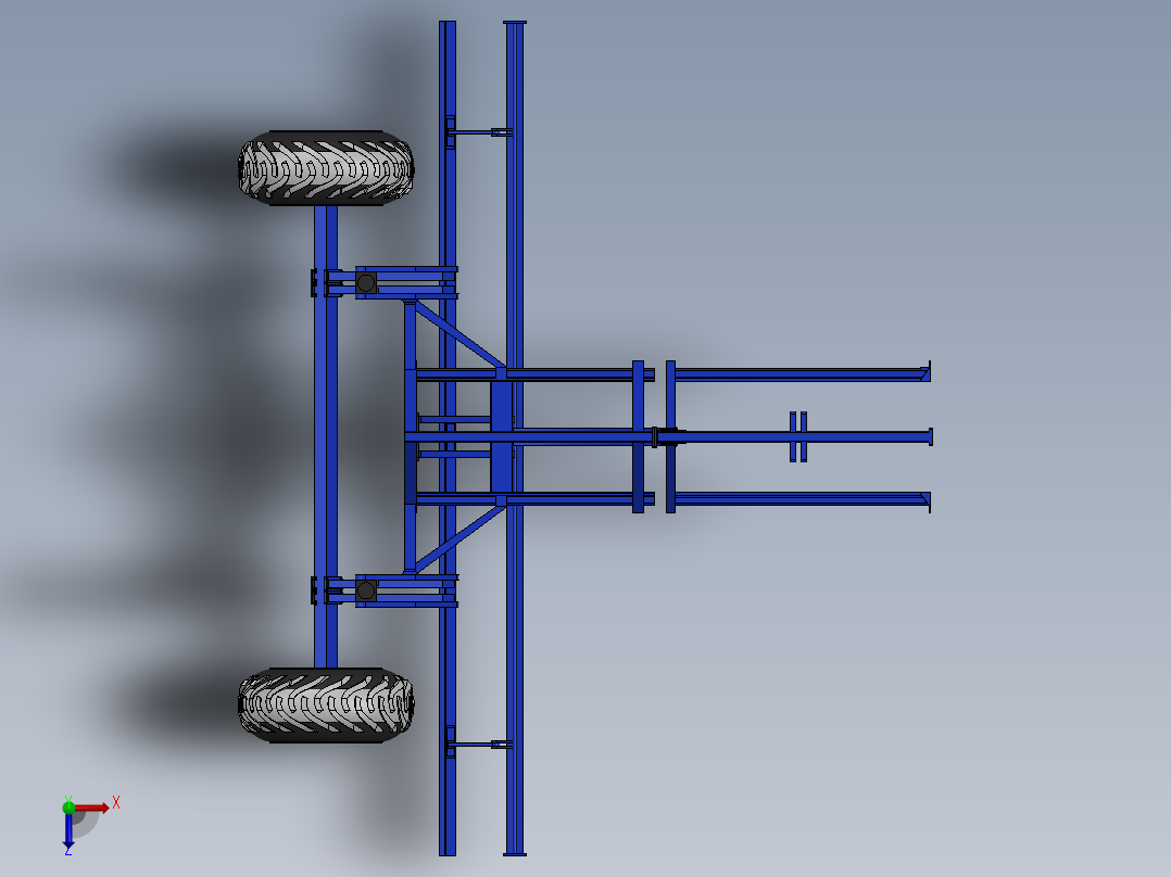 基于SolidWorks耕地犁犁铧的上下摆动的结构设计-资料俯视图