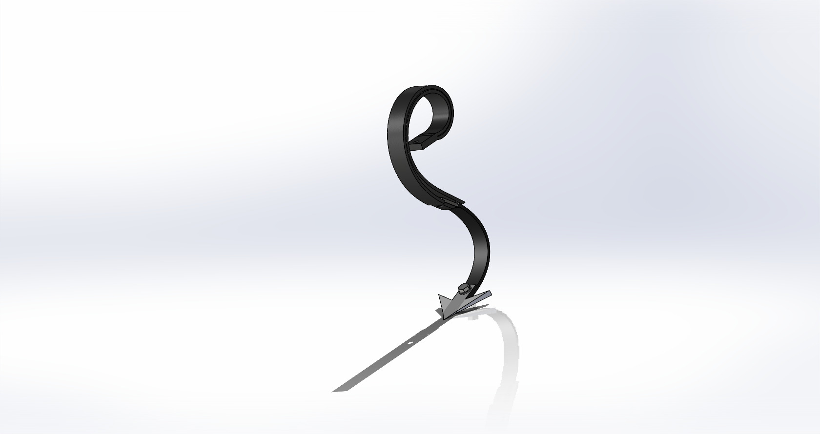 基于SolidWorks耕地犁犁铧的上下摆动的结构设计-资料