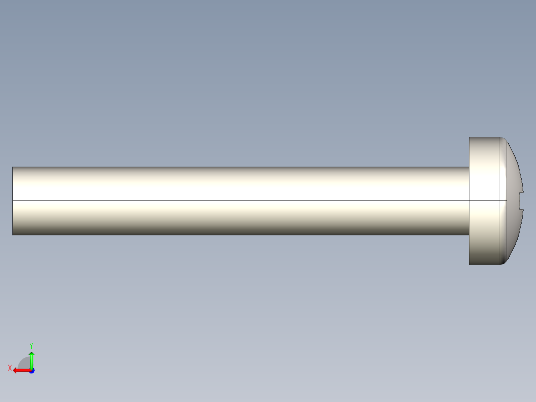 螺丝 M3 十字盘头-M3 x 20 Screw head.STEP后视图