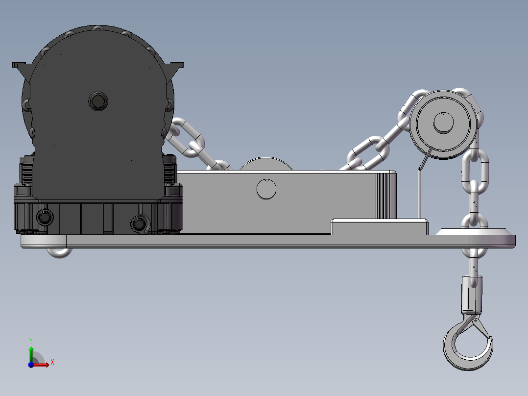 起重机绞盘设计前视图