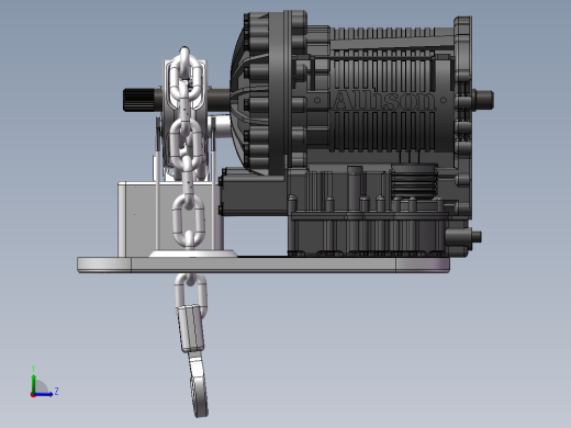 起重机绞盘设计左视缩略图