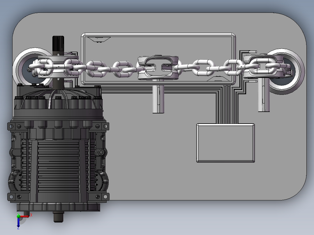 起重机绞盘设计俯视图