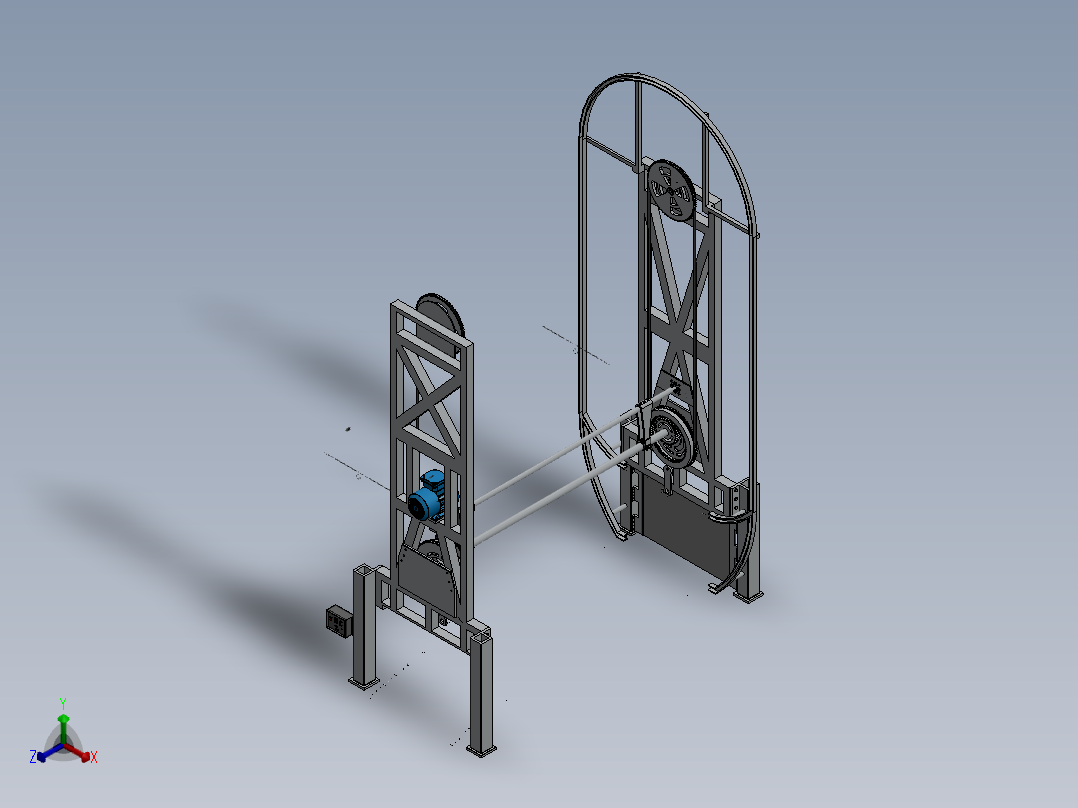RAP - 旋转式汽车停车场--sw正等轴测图