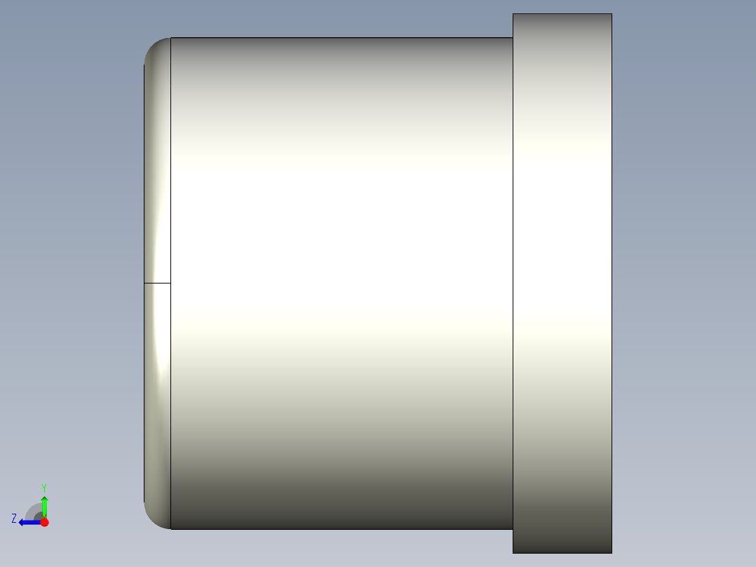 11QBAC 溶剂焊接管接头，ASTM系列右视图