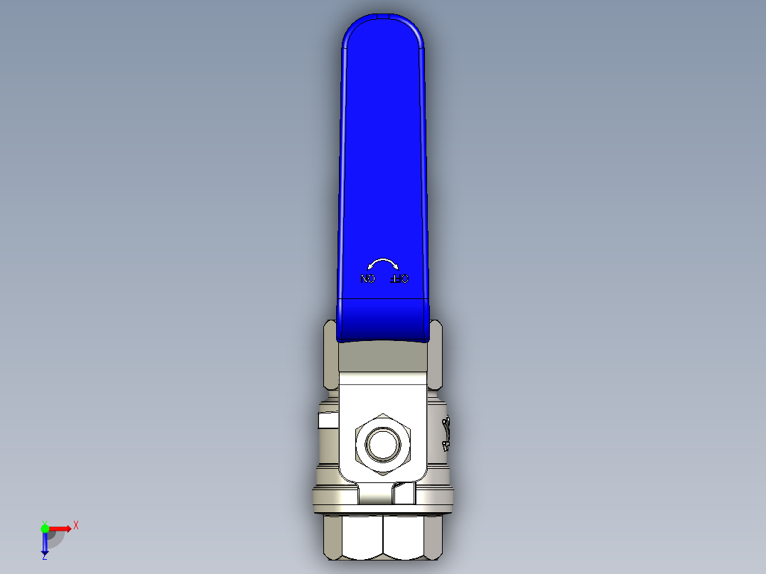 铸铁水管阀门模型俯视图
