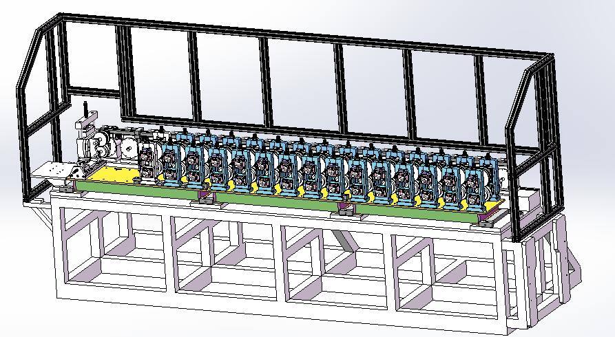 预弯成型切断机（sw18可编辑+工程图）