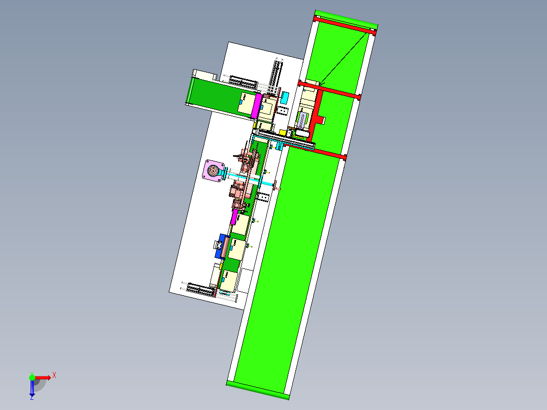 包装称重贴标step俯视图