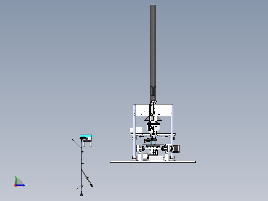 热熔机在线式（sw16看编辑+工程图+bom）左视图