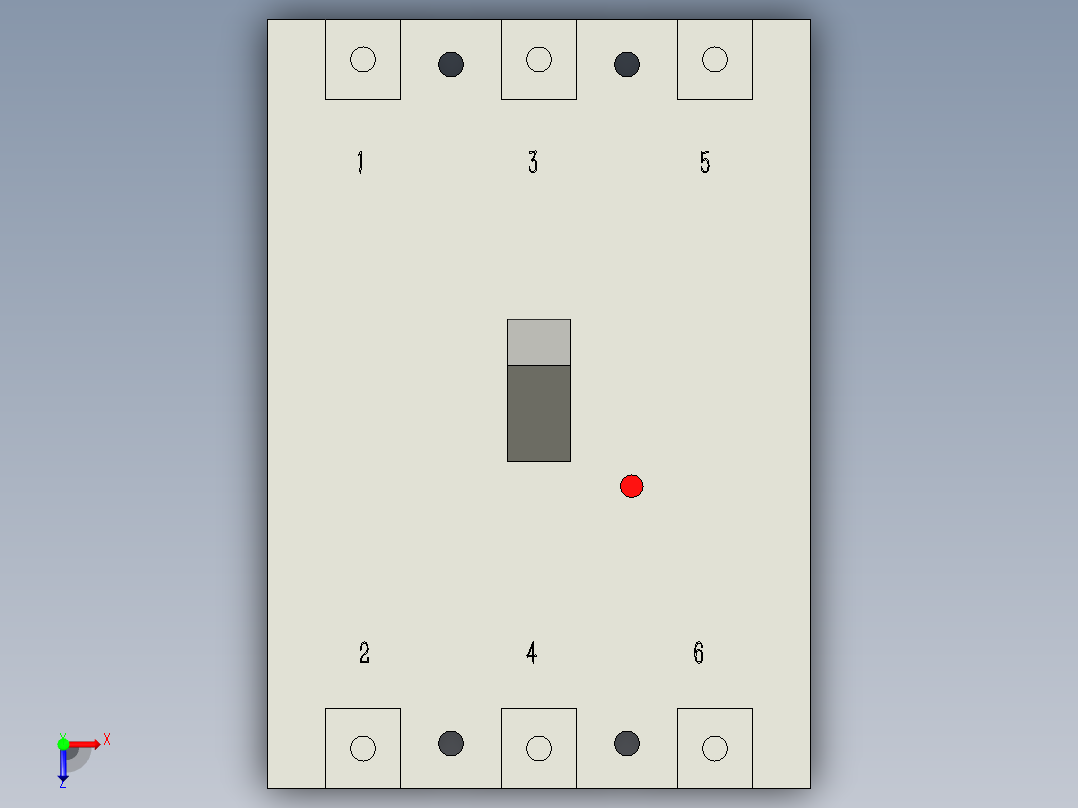 德力西电气 CDM10-100 3P俯视图