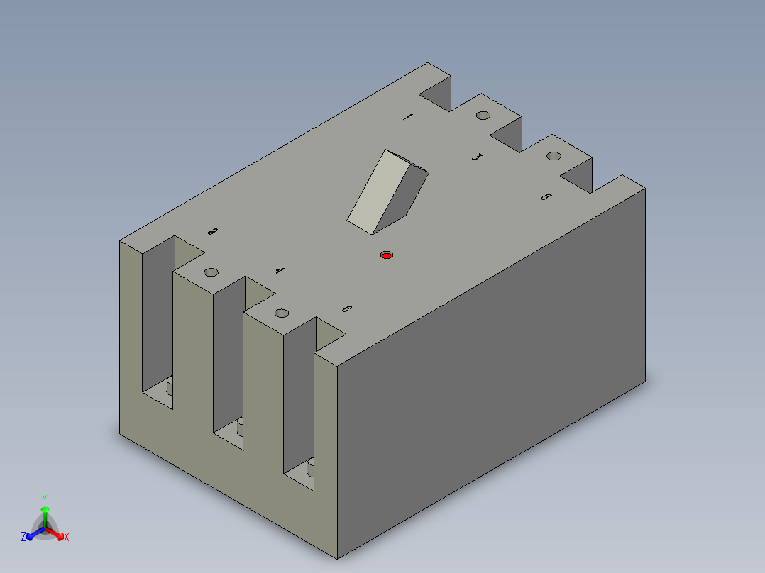 德力西电气 CDM10-100 3P正等轴测图