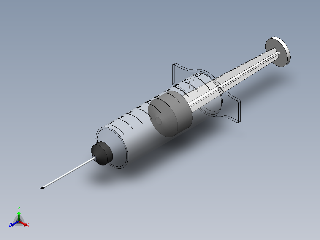 注射器正等轴测图