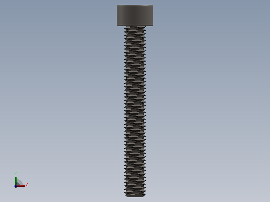 Screw_DIN_912_M5x40F_A2.SLDPRT公制内六角螺钉前视图