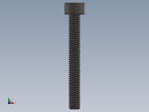 Screw_DIN_912_M5x40F_A2.SLDPRT公制内六角螺钉前视缩略图