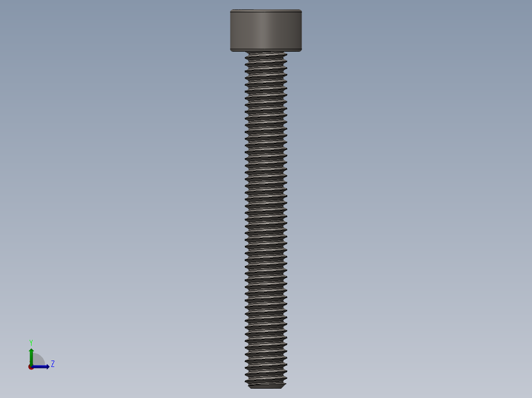 Screw_DIN_912_M5x40F_A2.SLDPRT公制内六角螺钉左视图