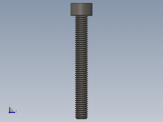 Screw_DIN_912_M5x40F_A2.SLDPRT公制内六角螺钉左视缩略图