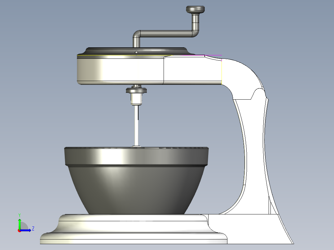 B2004405-手动搅拌器左视图