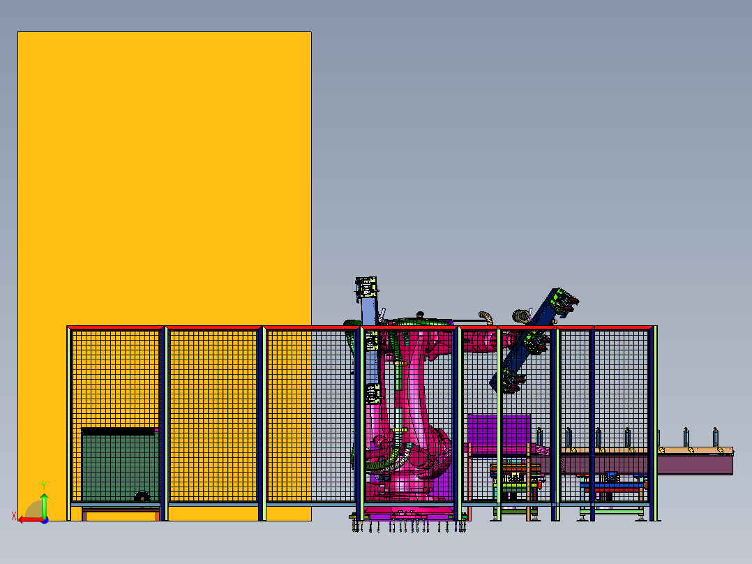 自动化伺服数控锻造生产线后视图