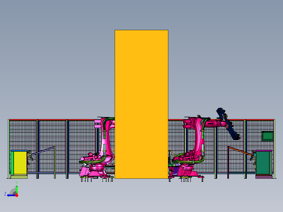 自动化伺服数控锻造生产线右视图