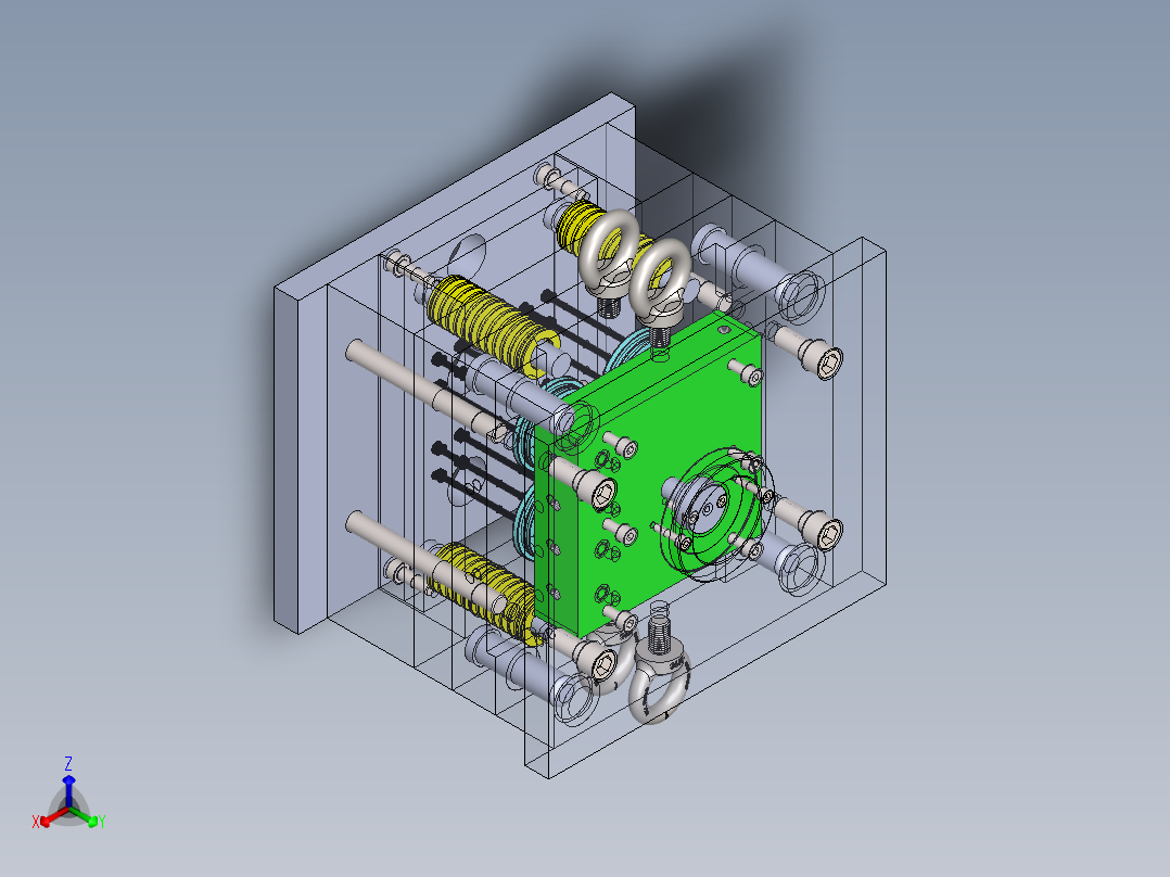 注塑模具、模具(49)正等轴测图
