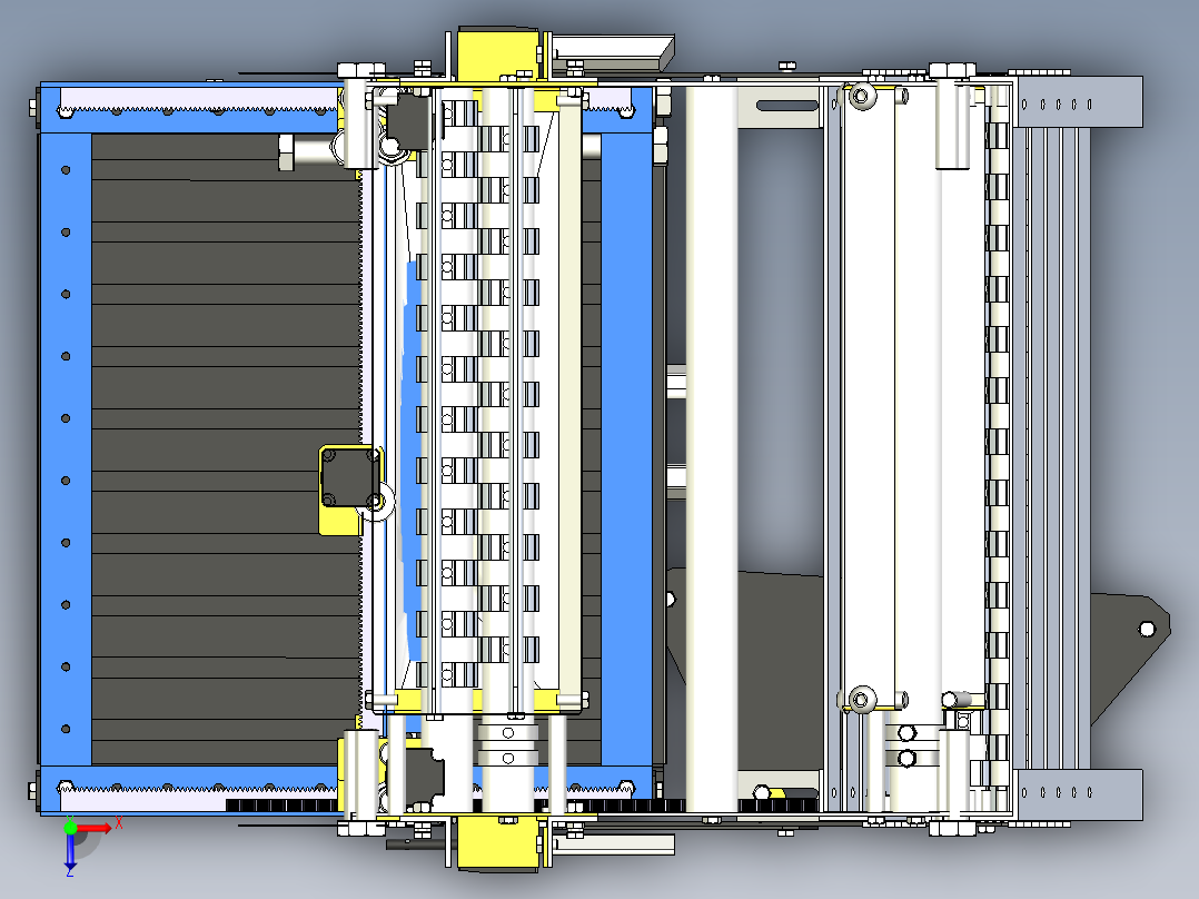 KJ-4270 广告板材自动裁切机俯视图