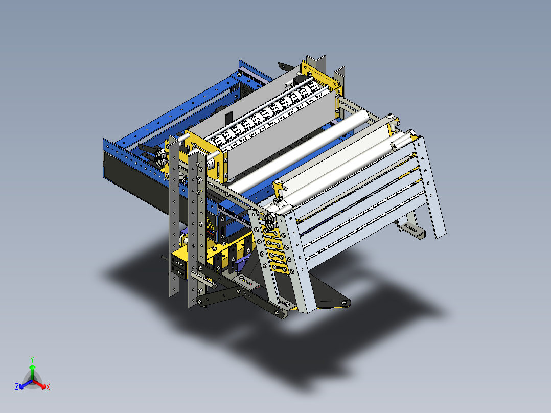 KJ-4270 广告板材自动裁切机正等轴测图