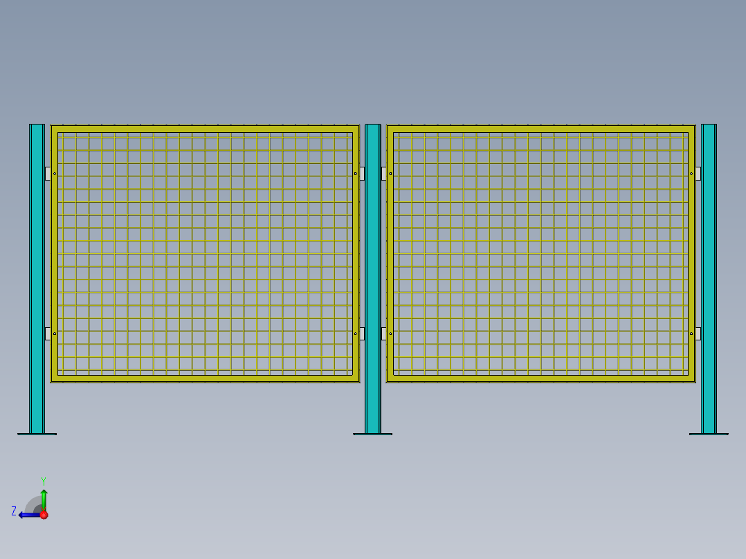 货架、设备防护围栏右视图