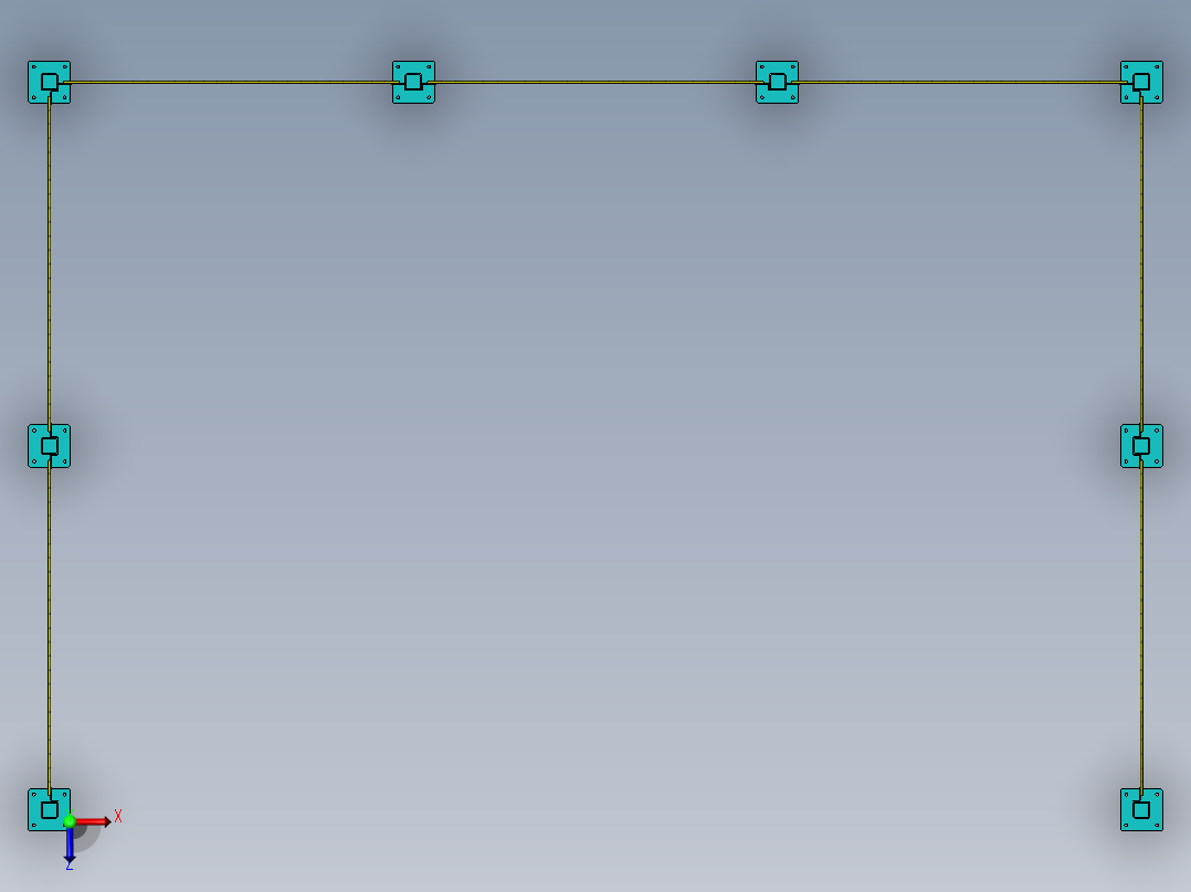 货架、设备防护围栏俯视图