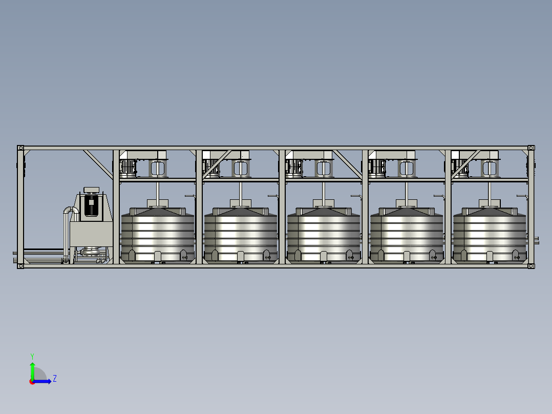 A2004729-矿石加工浮选厂试剂单元左视图