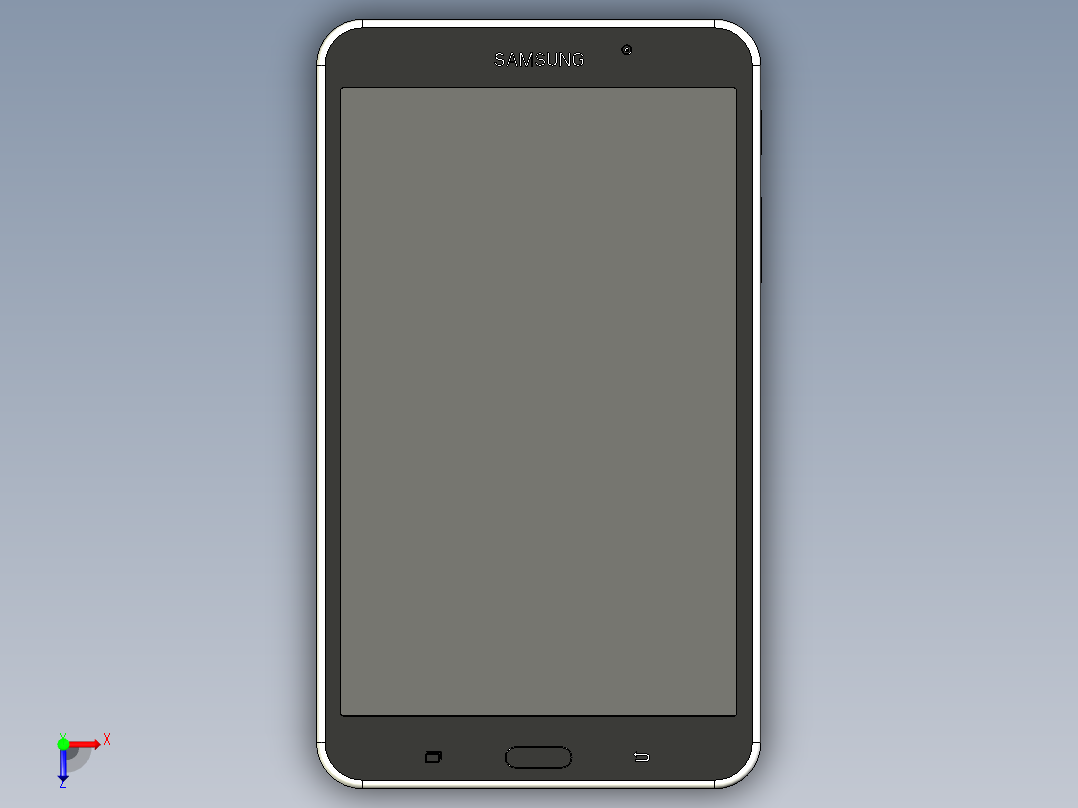 B2005255-三星 Galaxy Tab 4 10.1平板电脑俯视图