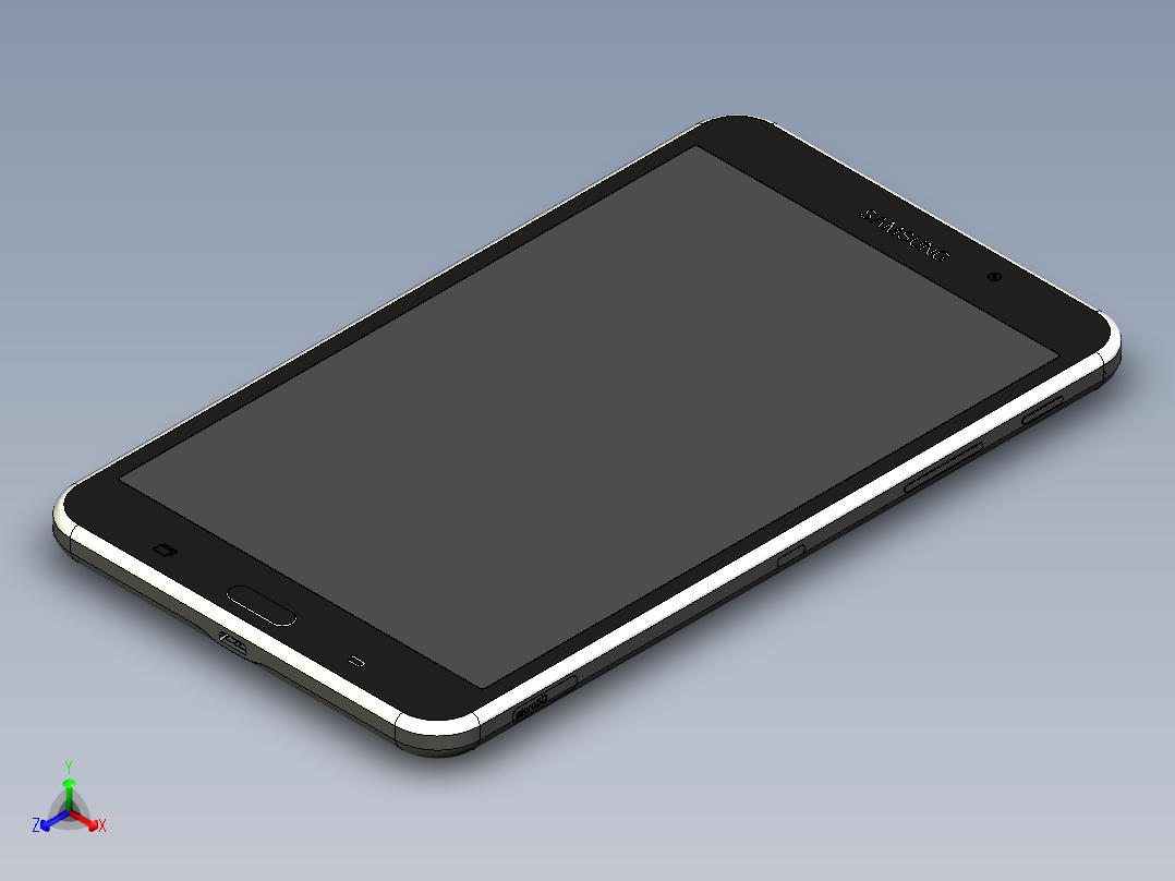 B2005255-三星 Galaxy Tab 4 10.1平板电脑正等轴测图