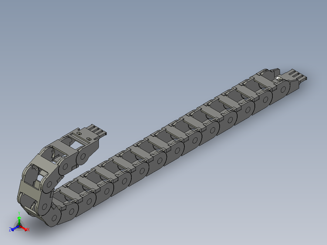 VBF03-F38-R55-N20-VEF03-F38拖链正等轴测图