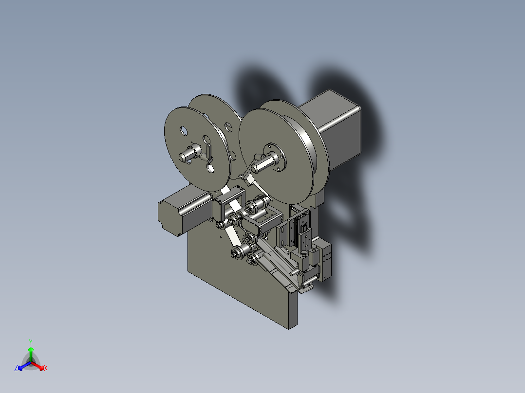 QT1AE00022-A100贴底模组件BS正等轴测图