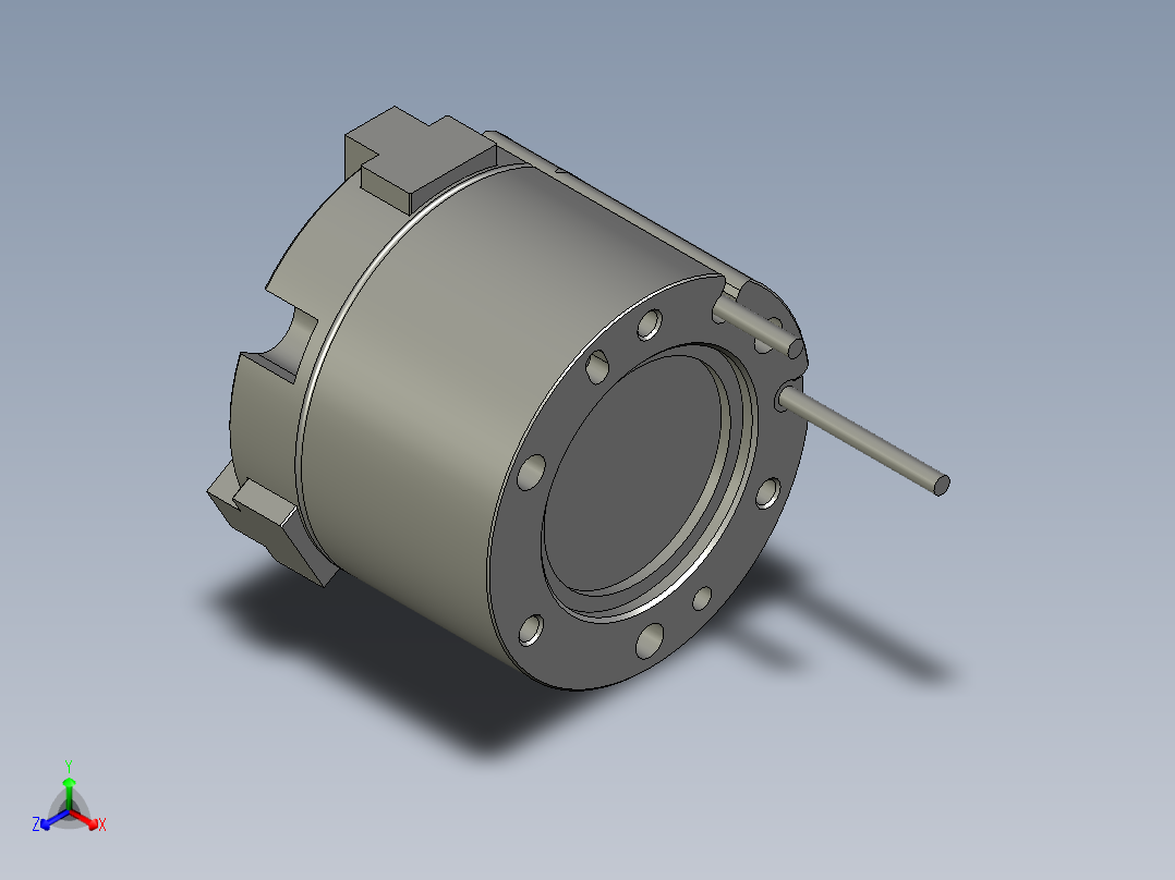 三爪手指HFCY32EN正等轴测图